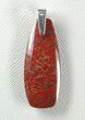 Red, Agatized Dinosaur Bone (Gembone) Pendant #84755-1